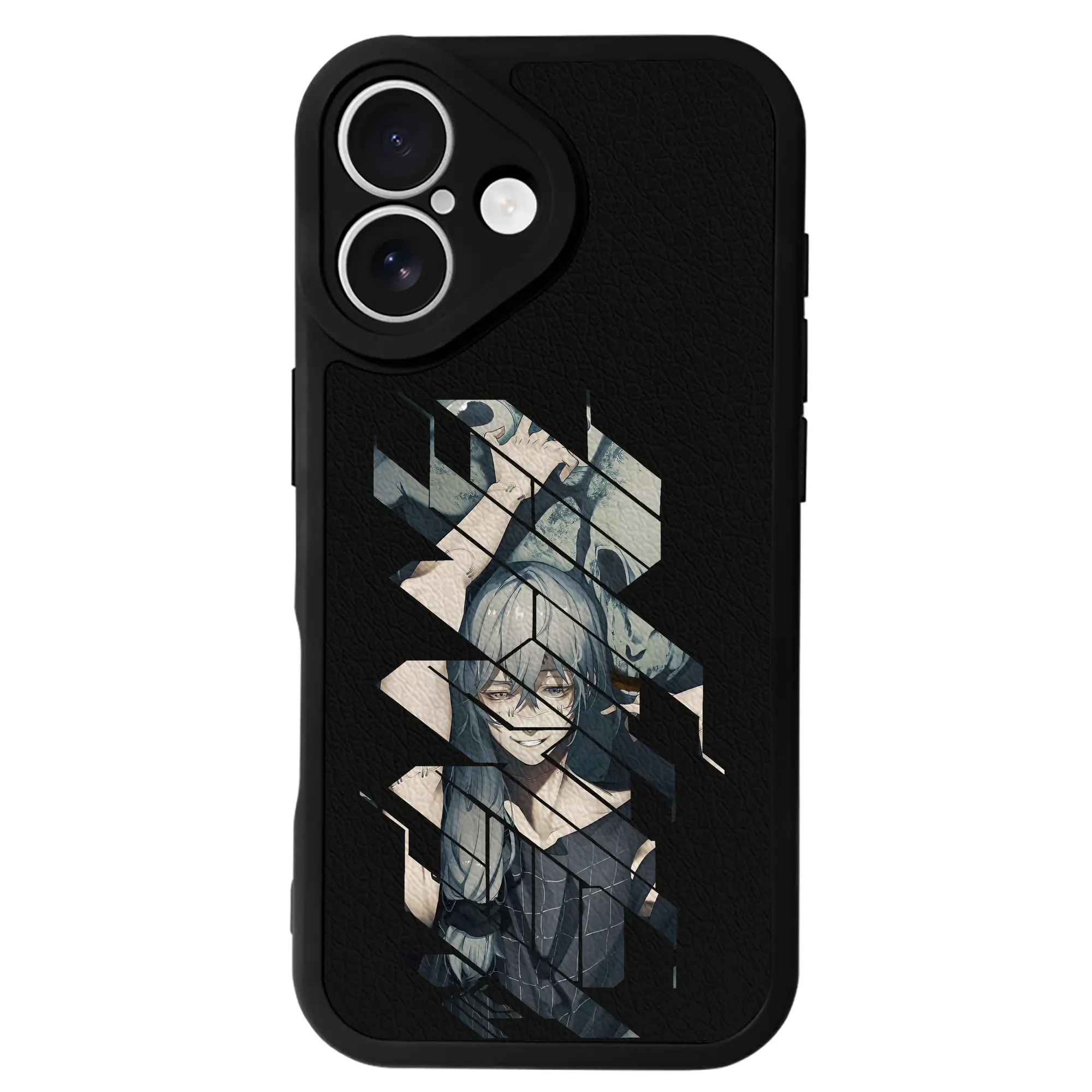 呪術廻戦 グッズ,真人 - IPhone 16シリーズ対応 ・ シリコンスマホケース ・ レザー調 ・ 高精度フィット ・ 耐衝撃 ・ ワイヤレス充電対応 ・ 精密カット